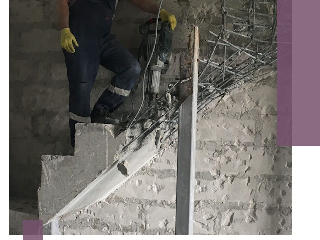 Демонтаж металлических и бетонных лестниц в Новошахтинске
