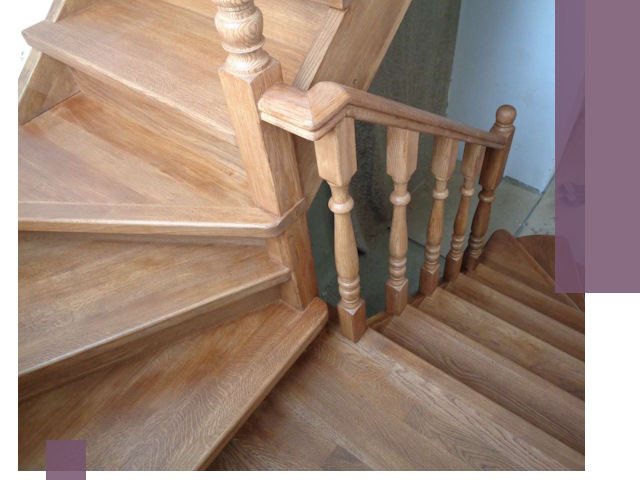 Дубовые лестницы под ключ в Новошахтинске: изготовление и монтаж