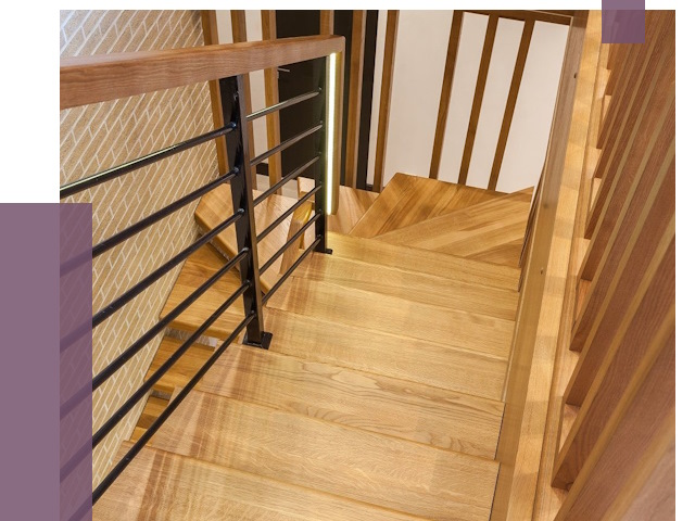 Лестницы из ясеня в Новошахтинске под ключ от 10208 руб. 