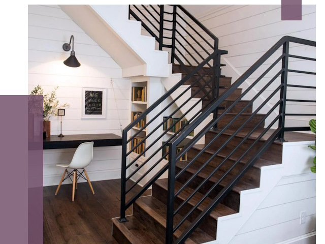 Перила для лестницы в доме в Новошахтинске от 7552 руб. — ПРОЛЁТ-Нвш