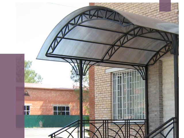 Металлические навесы и козырьки в Новошахтинске от 13020 руб.