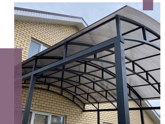 Монтаж козырьков в Новошахтинске от 11718 руб. | ПРОЛЁТ-Нвш