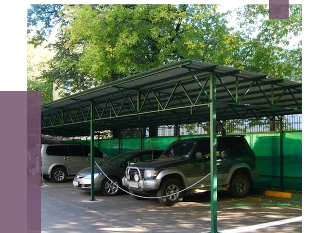 Навесы для парковки в Новошахтинске от 81766 руб. заказать | ПРОЛЁТ-Нвш