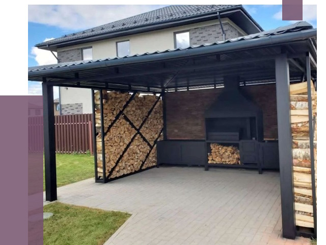 Навесы для барбекю в Новошахтинске от 12968 руб. под ключ | ПРОЛЁТ-Нвш