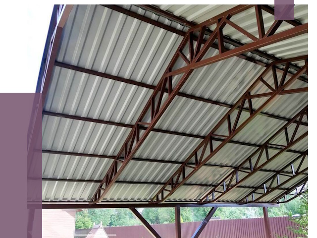 Навесы из профнастила в Новошахтинске от 7500 руб. | ПРОЛЁТ-Нвш