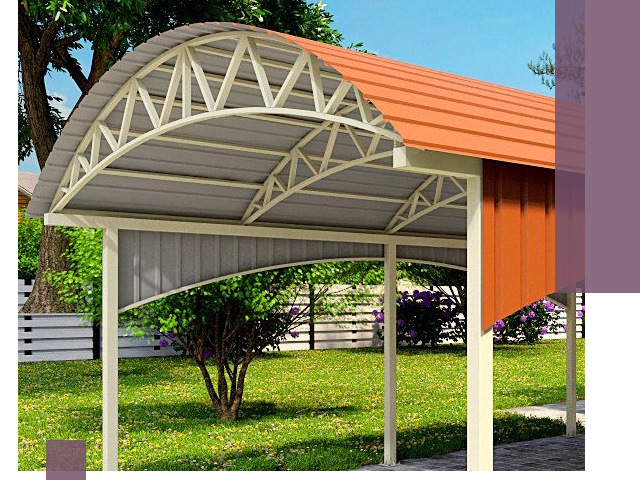 Навесы из профнастила под ключ в Новошахтинске — установка и монтаж