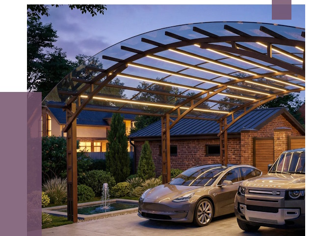 Металлические навесы в Новошахтинске от 12916 руб. под ключ — ПРОЛЁТ-Нвш