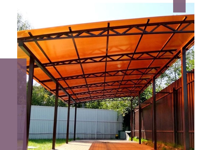 Односкатные навесы под ключ в Новошахтинске от 13385 руб. 