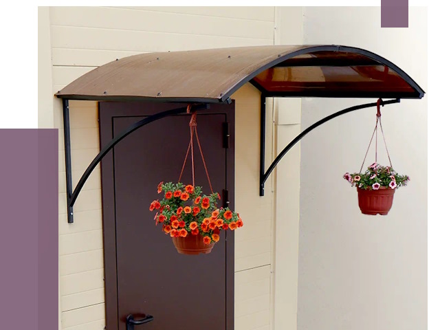 Козырьки над входом в Новошахтинске от 15103 руб.  | ПРОЛЁТ-Нвш