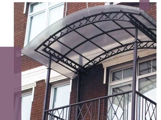 Козырьки над балконом в Новошахтинске от 8802 руб.  | ПРОЛЁТ-Нвш