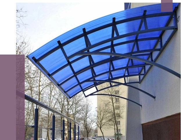 Козырьки из поликарбоната в Новошахтинске от 4375 руб. под ключ | ПРОЛЁТ-Нвш