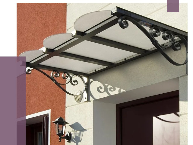 Односкатные козырьки в Новошахтинске от 8541 руб.  | ПРОЛЁТ-Нвш