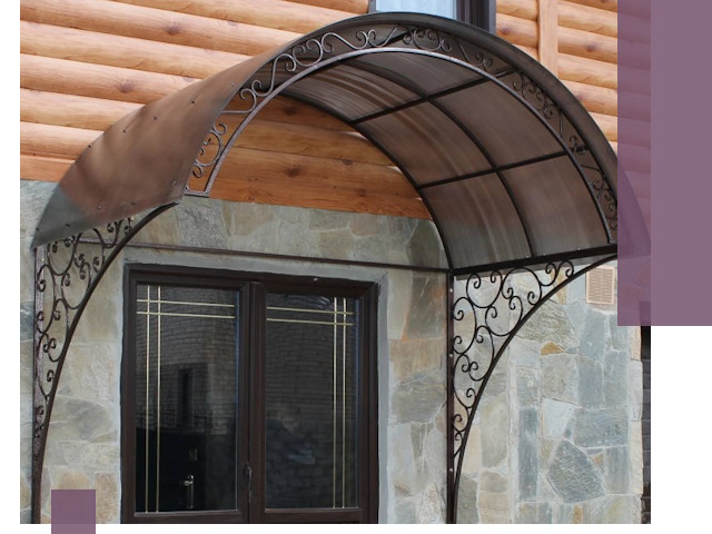 Арочные козырьки под ключ в Новошахтинске: изготовление и монтаж