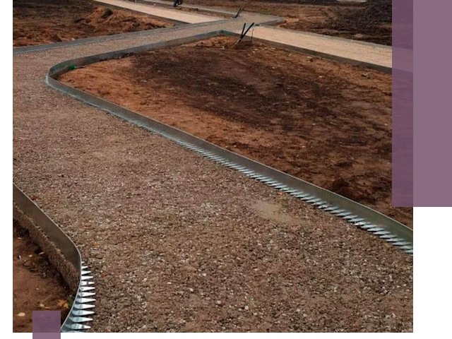 Металлические бордюры под ключ в Новошахтинске — изготовление и монтаж