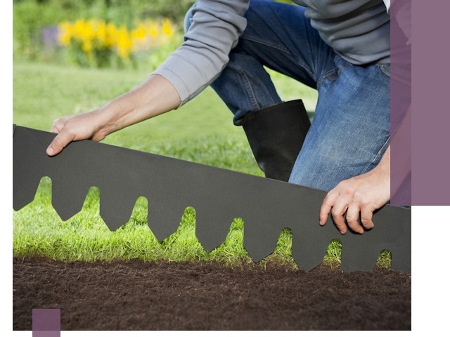 Металлические бордюры для газона в Новошахтинске — изготовление и монтаж