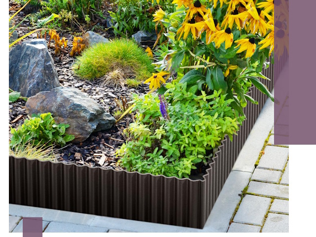 Металлические бордюры для клумб в Новошахтинске — производство и монтаж