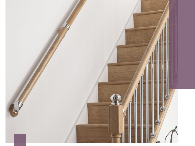 Пристенные поручни из стали и нержавейки под монтаж в Новошахтинске